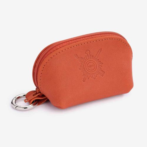 Porte-monnaie "Corinthe' FOURES Orange confite