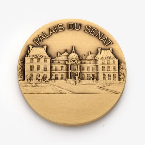 Médaille Sénat façade Palais - Bronze massif 50mm