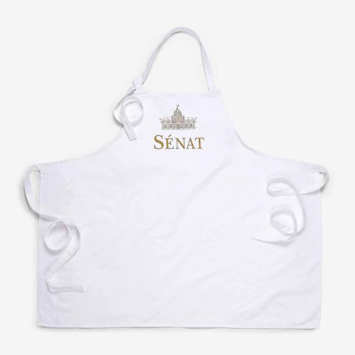 Tablier de cuisine blanc Sénat