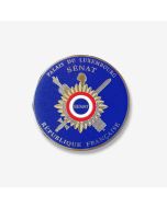 médaille baromètre du Sénat bleu et argenté