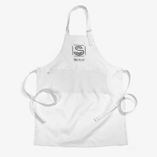 Tablier de Cuisine Blanc "Sénat"